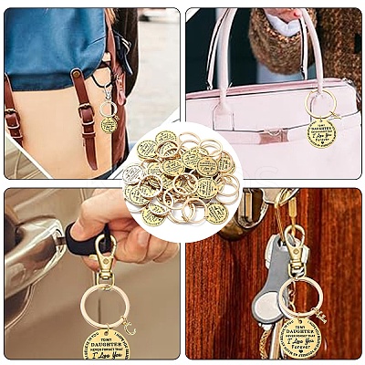 Valentine's Day Brass & 201 Stainless Steel Keychain KEYC-YW00097-01-1