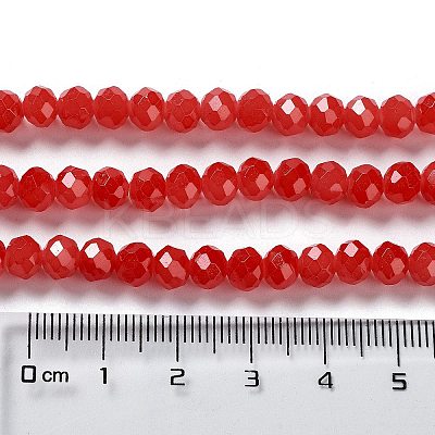 Baking Paint Imitation Jade Glass Bead Strands DGLA-A034-J6MM-A32-1