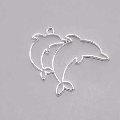 Alloy Open Back Bezel Pendants PALLOY-WH0077-21S-1