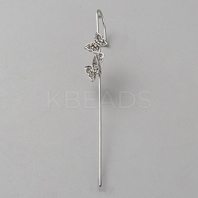 Platinum Brass Ear Wrap Crawler Hook Earrings for Women EJEW-WH0019-58G-1