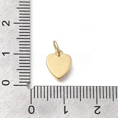 Brass & Natural Shell Heart Charms LS-KK-D431-025B-02G-1