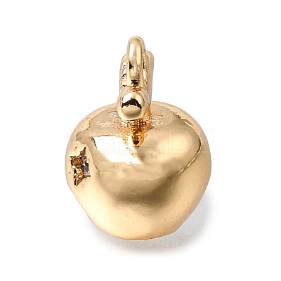 Brass Micro Pave Clear Cubic Zirconia Charms KK-N290-20G-1