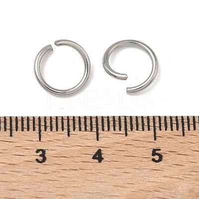 Non-Tarnish 304 Stainless Steel Open Jump Rings X-STAS-E066-08-10mm-1