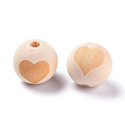 Unfinished Wood Beads LS-X-WOOD-S036-07-1
