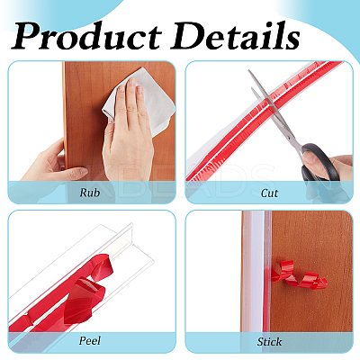 8M Silicone Self-Adhesive Sealing Strip for Door DIY-WH0349-566A-1