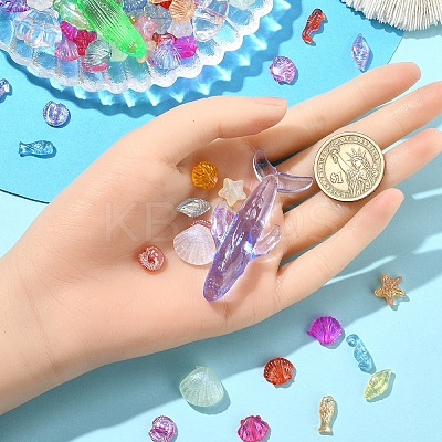 DIY Sea Animal Transparent Acrylic Beaded Bracelets Jewelry Making Kits DIY-YW0010-61-1