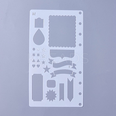 Plastic Drawing Painting Stencils Templates LS-DIY-WH0143-18K-1