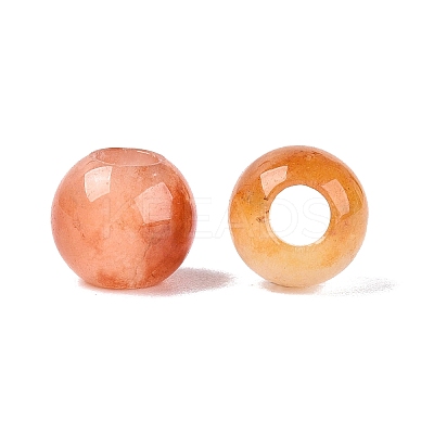 Natural Red Aventurine European Beads G-Q607-02E-1
