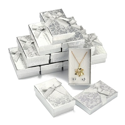 Rectangle Cardboard Jewelry Set Boxes CBOX-S013-02-1
