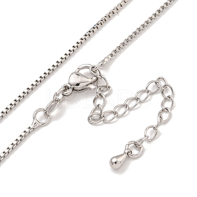 Brass Box Chain Necklaces for Women NJEW-G084-11P-1