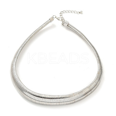 Iron Snake Chains Choker Necklaces LS-NJEW-P289-03B-P-1