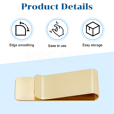 12Pcs 2 Colors Stainless Steel Money Clips AJEW-CP0008-89-1