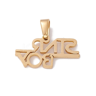 PVD Vacuum Plating 304 Stainless Steel Charms STAS-G284-07G-1