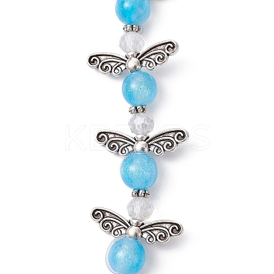3 Strands 3 Colors DIY Resin Beaded Strands Set AJEW-JB01179-02-1