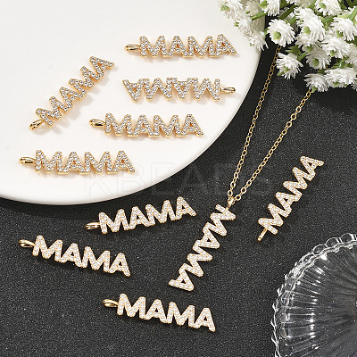 SHEGRACE Mother's Day Brass Micro Pave Clear Cubic Zirconia Pendants XGRQ1U783-382G-1