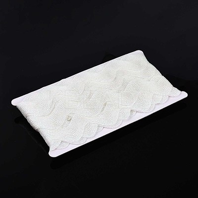 10 Yard Metallic Polyester Wavy Fringe Trim Ribbon SRIB-GF0001-38U-1