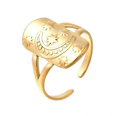 304 Stainless Steel Open Cuff Rings RJEW-M072-04G-1