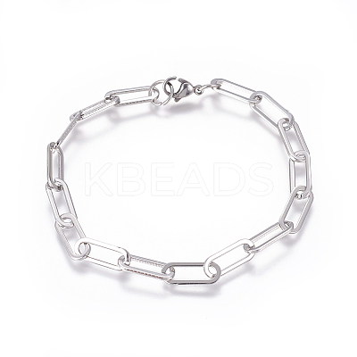 Tarnish Resistant 304 Stainless Steel Chain Bracelets LS-BJEW-L160-001P-1