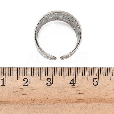 304 Stainless Steel Open Cuff Rings for Women RJEW-A079-09C-P-1