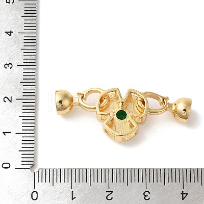 Flower Brass Shell Fold Over Clasps KK-A227-05G-1