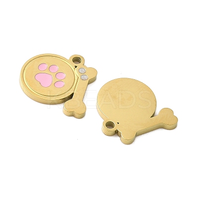 304 Stainless Steel Enamel Charms X1-STAS-G360-03G-01-1