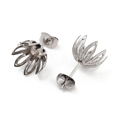 Stainless Steel Stud Earring Findings STAS-XCP0001-81-1