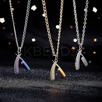 12pcs 3 Colors 304 Stainless Steel Pendants STAS-UN0023-61-1