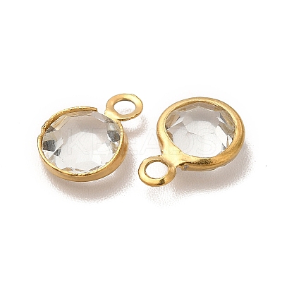 Ion Plating(IP) 304 Stainless Steel with Glass Charms STAS-G305-11G-04-1