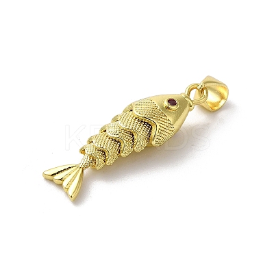 Brass Micro Pave Cubic Zirconia Pendants KK-H487-23G-02-1