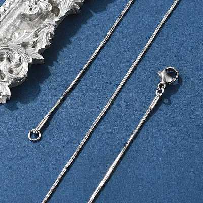 Tarnish Resistant 304 Stainless Steel Snake Chain Necklaces NJEW-F112-39-1