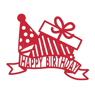 Birthday Carbon Steel Cutting Dies Stencils DIY-WH0170-054-1