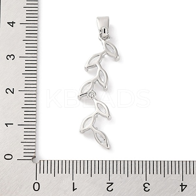 Rack Plating Brass Micro Pave Cubic Zirconia Pendants KK-F881-01P-1