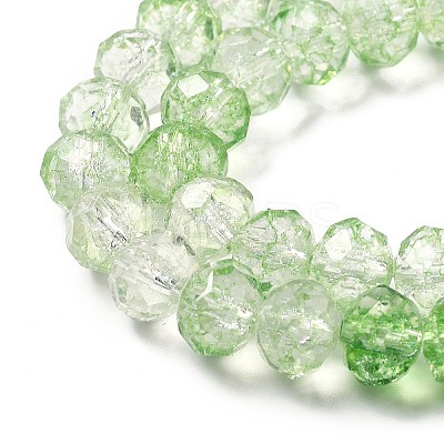 Transparent Crackle Glass Beads Strands CCG-L050-01A-03-1