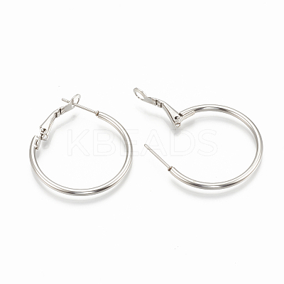 Tarnish Resistant 304 Stainless Steel Hoop Earrings LS-STAS-S078-07-30mm-1