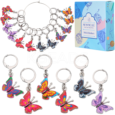 Alloy Enamel Pendant Decorations HJEW-SC00050-1