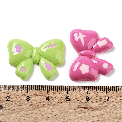 Opaque Resin Cabochons RESI-G085-02-1
