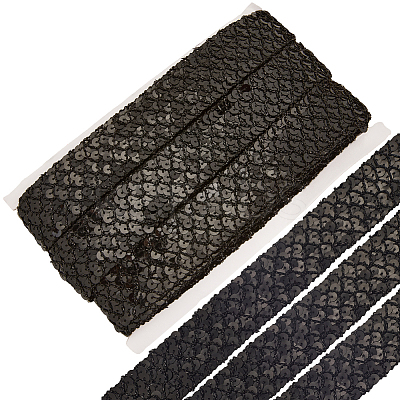 Polyester with PT Paillette Lace Trim Ribbon OCOR-WH20073-01D-1