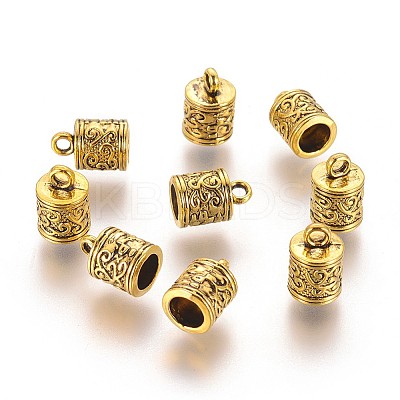 Tibetan Style Cord Ends LS-TIBEP-LF10887YKG-AG-FF-1