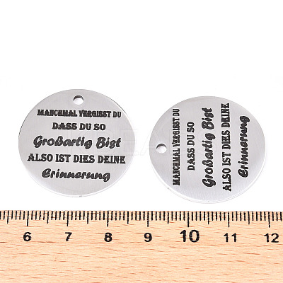 Non-Tarnish 201 Stainless Steel Pendants STAS-T064-38P-8-1