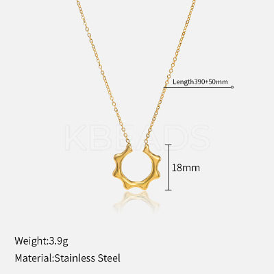304 Stainless Steel Pendant Necklaces for Women FS-WG3C5F5-05-1