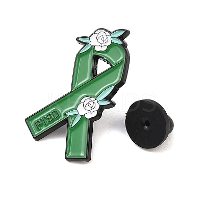 PTSD Awareness Ribbon Enamel Pins JEWB-C048-03D-EB-1