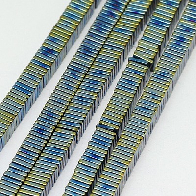 Electroplate Non-magnetic Synthetic Hematite Heishi Beads Strands G-J171A-4x4mm-04-1