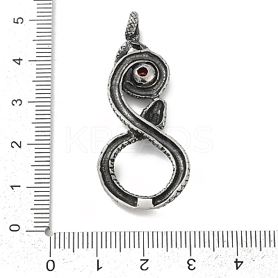316 Surgical Stainless Steel Micro Pave Cubic Zirconia  Pendants STAS-D304-03AS-1