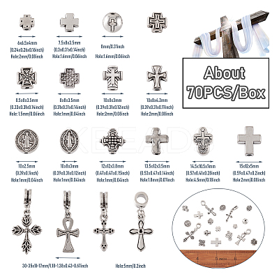 Tibetan Style Alloy Beads TIBEB-TA0001-17AS-1