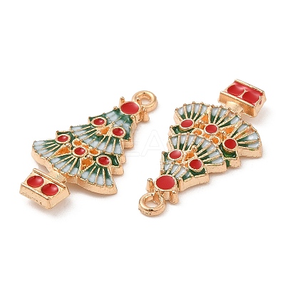 Light Gold Tone Alloy Enamel Pendants ENAM-M059-02KCG-1