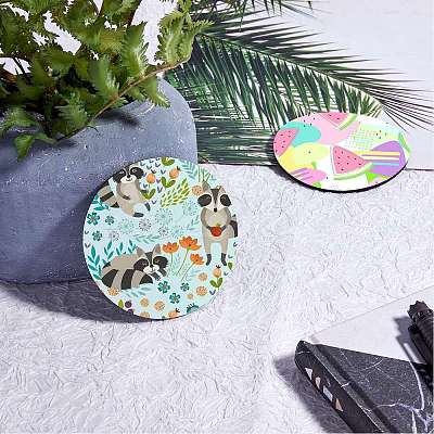 Rubber Coasters AJEW-SZ0001-85-1