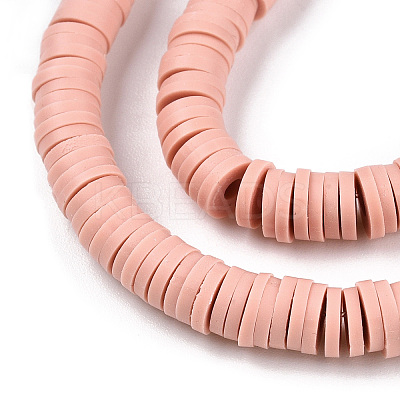 Handmade Polymer Clay Bead Strands CLAY-S094-6mm-A01-1