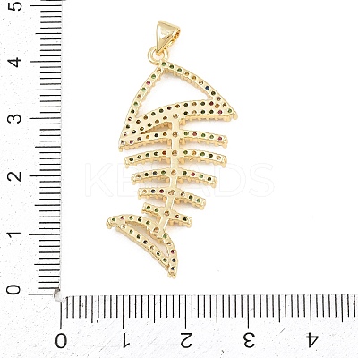 Brass Micro Pave Cubic Zirconia Pendants KK-C170-17G-1