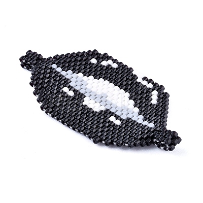 Handmade Seed Beads Links Connectors SEED-I012-56B-1