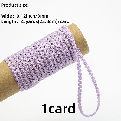 25 Yards Nylon Wavy Fringe Lace Trim Ribbon OCOR-GF0004-30C-1